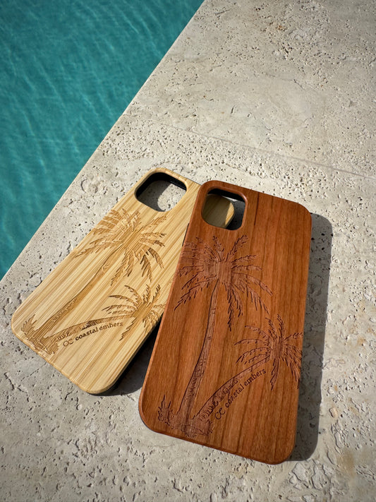 Coastal Palm Wood Phone Case
