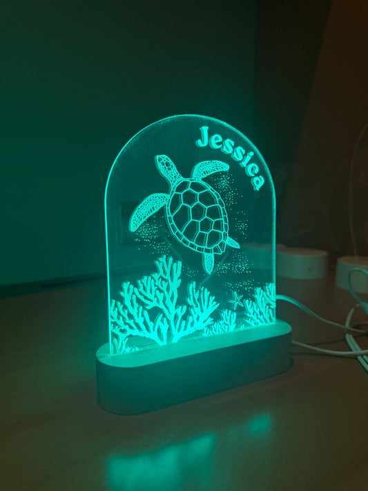 CUSTOM Turtle LED Lamp