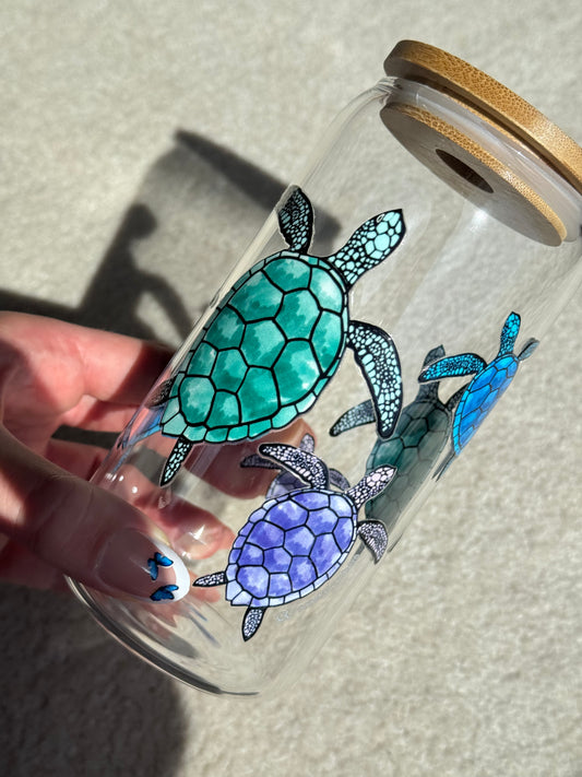 Turtle Glass Tumbler
