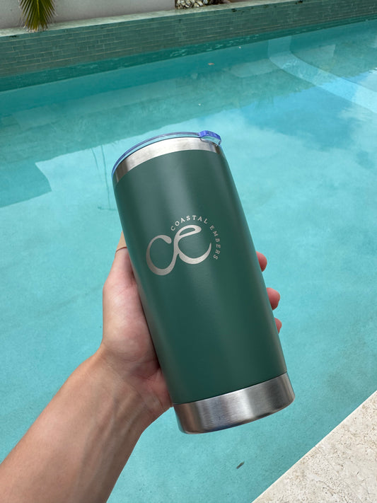 Sage Green Whale Shark Insulated Travel Mug