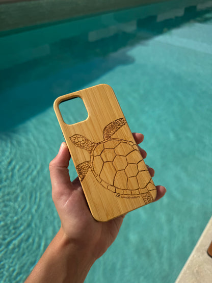 Coastal Wood Turtle Phone Case