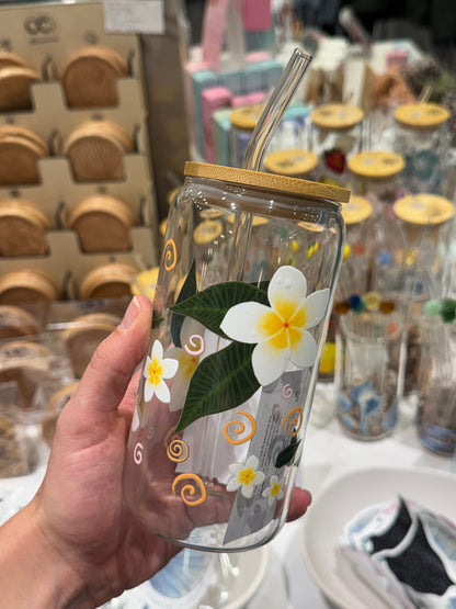 Frangipani Glass Tumbler