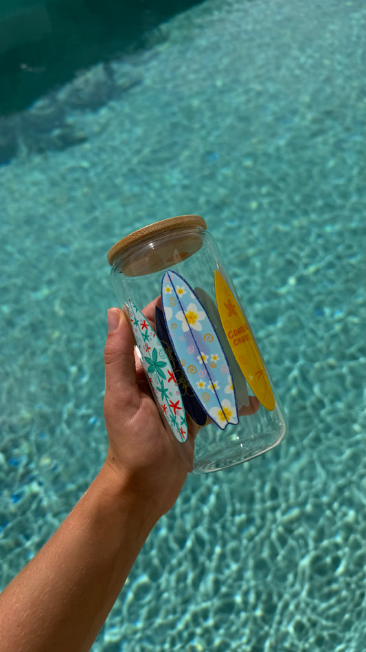 Surfboard Glass Tumbler