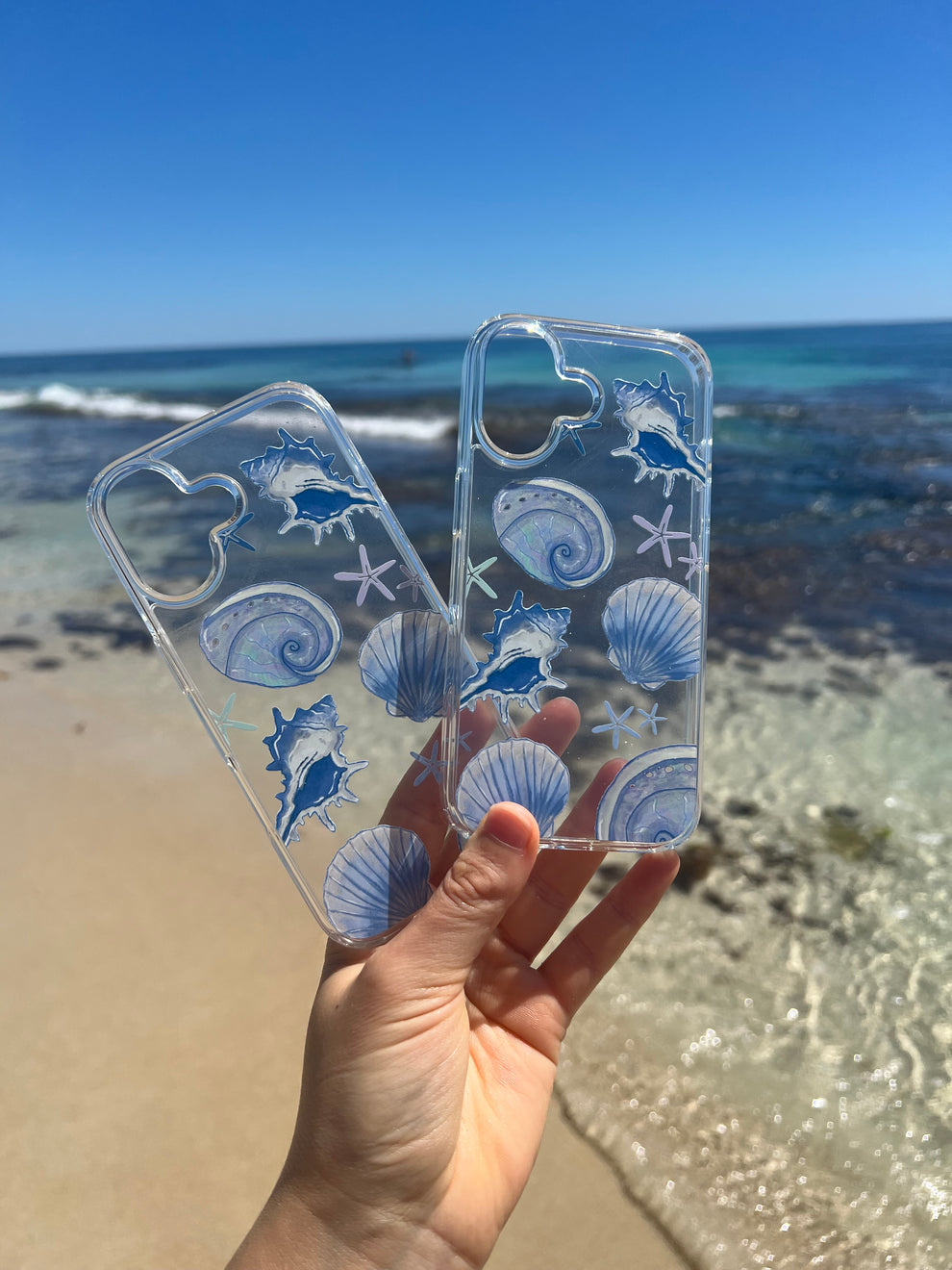 Shell Treasures Clear Phone Case – Coastal Embers