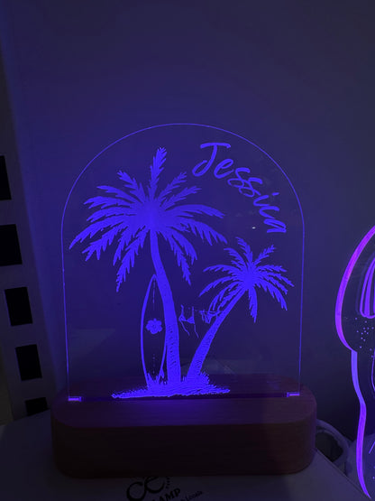 Palm Vacay LED Lamp