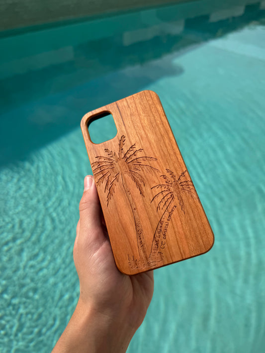 Coastal Palm Wood Phone Case