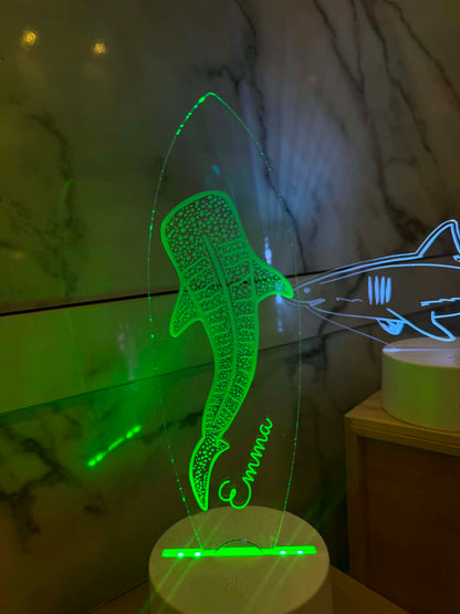 CUSTOM Whale Shark LED Lamp
