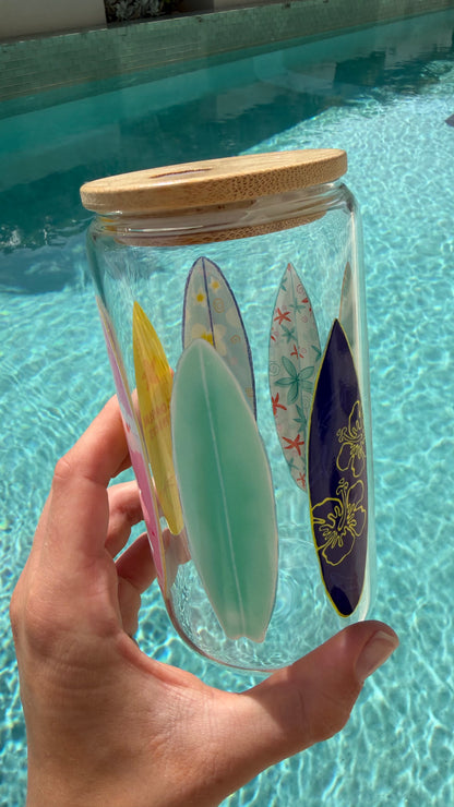 Surfboard Glass Tumbler
