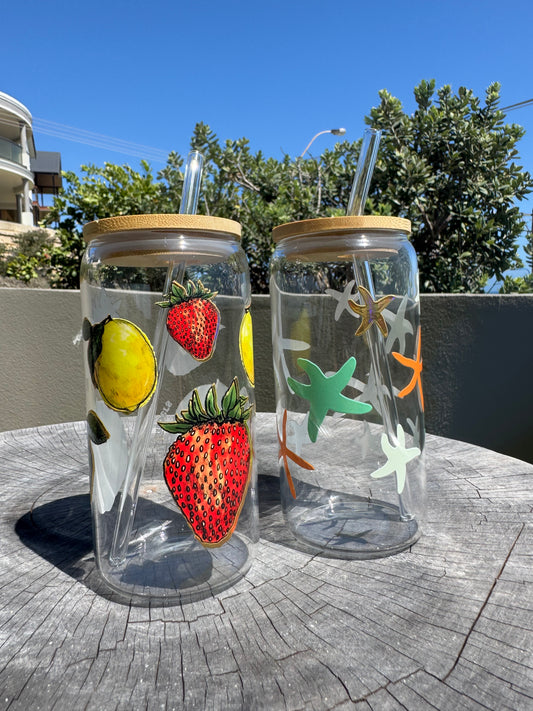 Summer Fruits Glass Tumbler