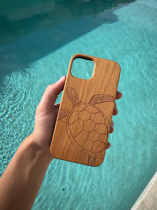 Coastal Wood Turtle Phone Case
