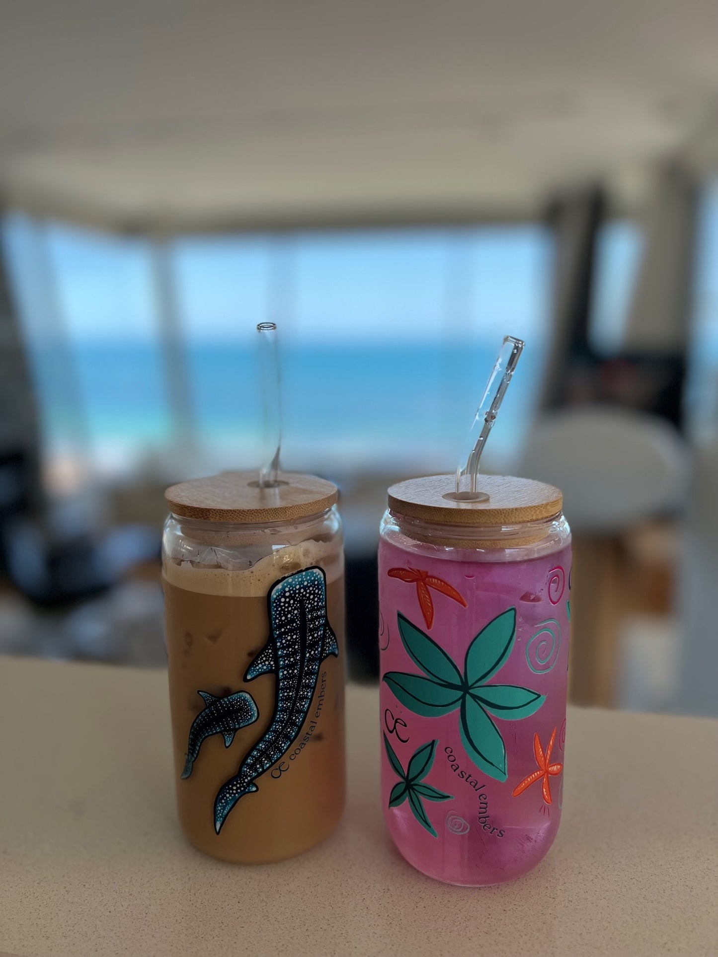 Summer Flowers Glass Tumbler