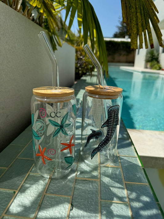 Summer Flowers Glass Tumbler