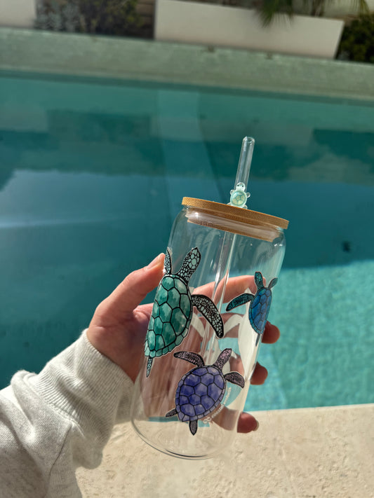 Turtle Glass Tumbler