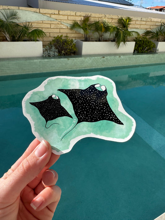 Manta Ray and Baby Sticker