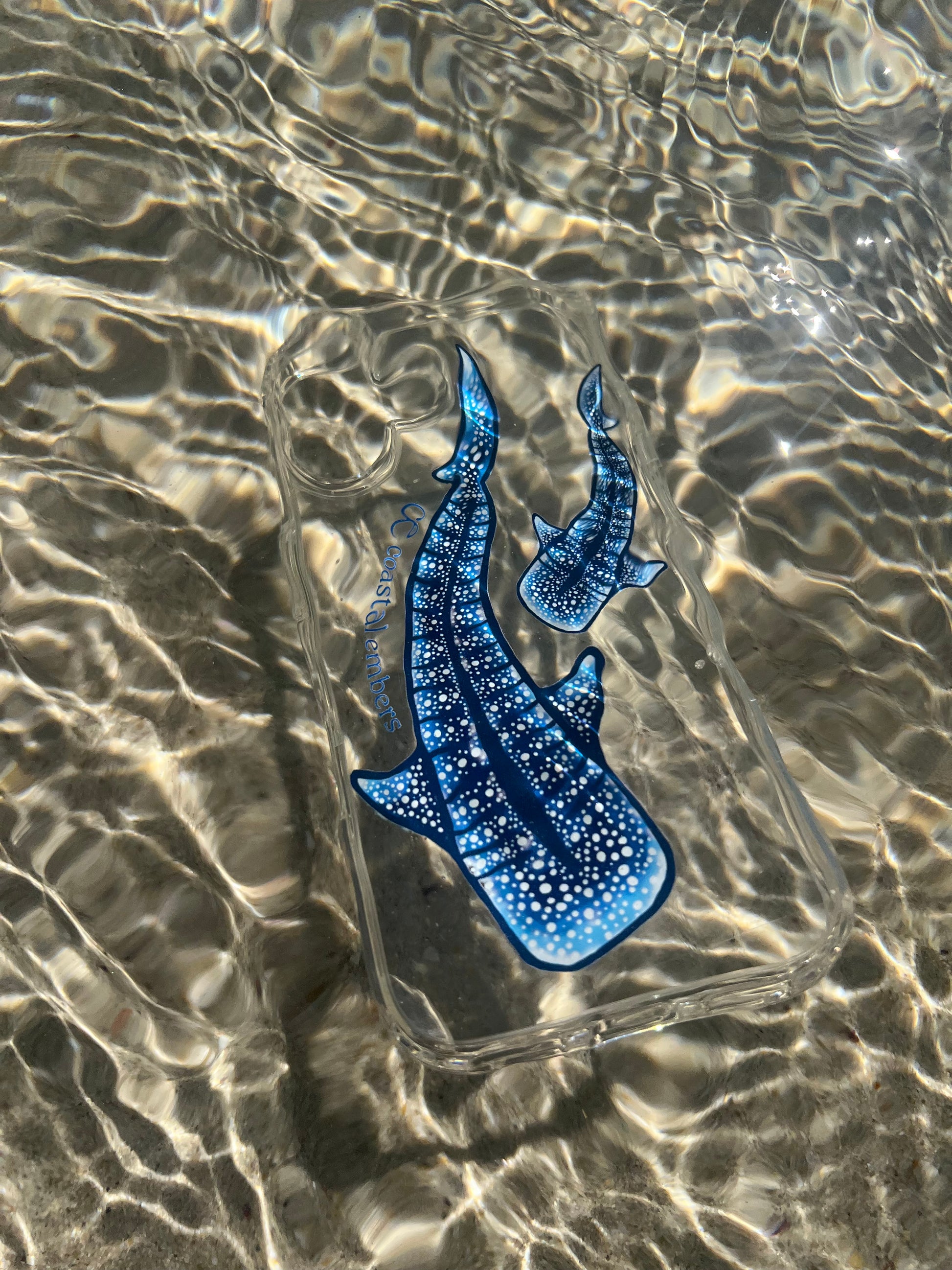 Clear Whale Shark Phone Case Coastal Embers Clear Whale Shark Phone Case Coastal Embers