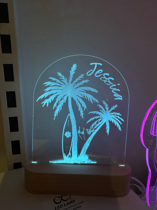Palm Vacay LED Lamp