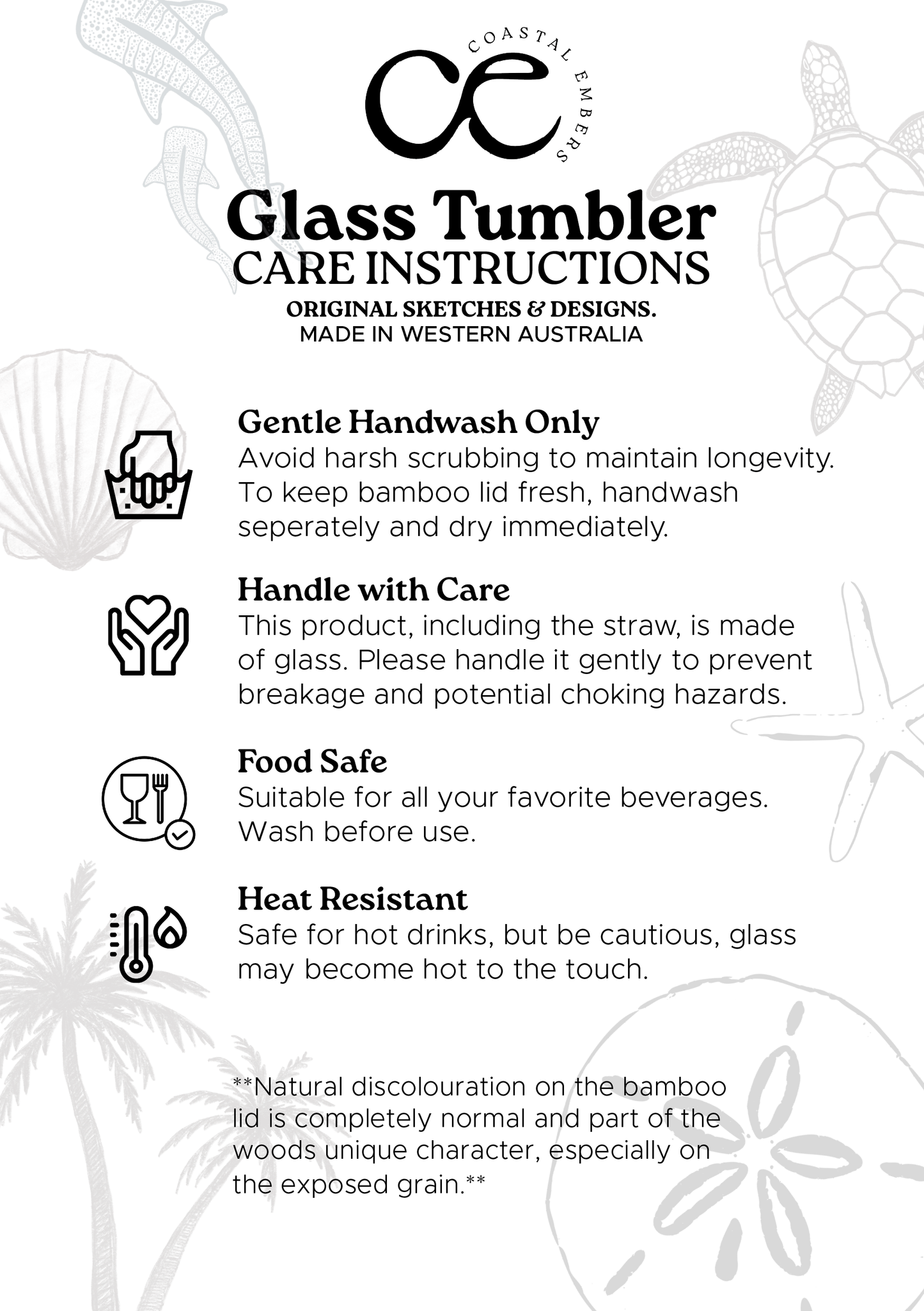 Frangipani Glass Tumbler