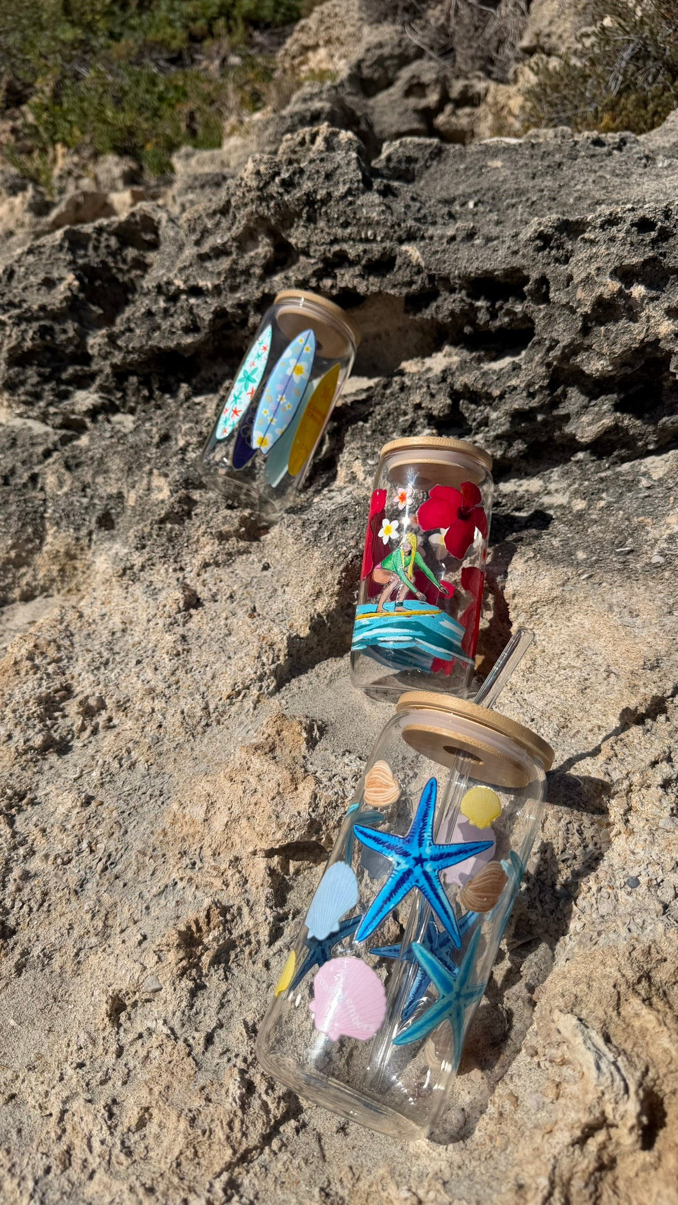 Surfer Girl Glass Tumbler