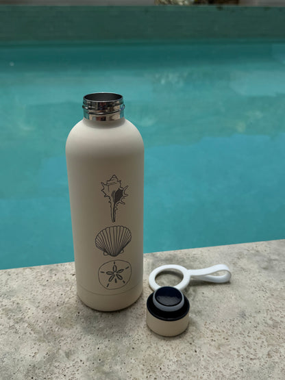 Cream Shell Treasures Water Bottle