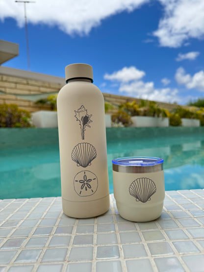 Cream Shell Treasures Water Bottle