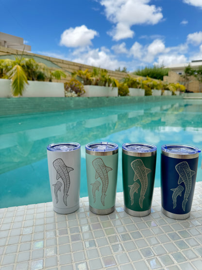 Light Aqua Whale Shark Insulated Travel Mug