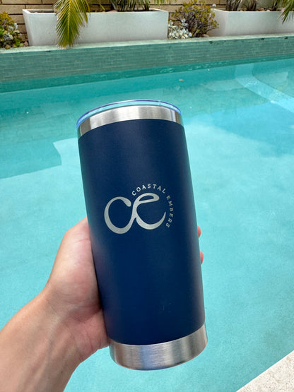 Navy Whale Shark Insulated Travel Mug