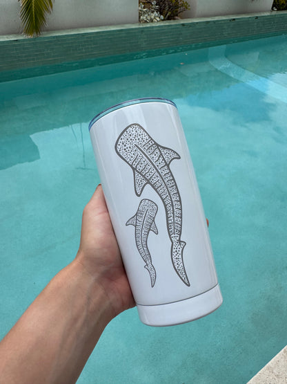 White Whale Shark Insulated Travel Mug