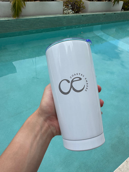 White Whale Shark Insulated Travel Mug