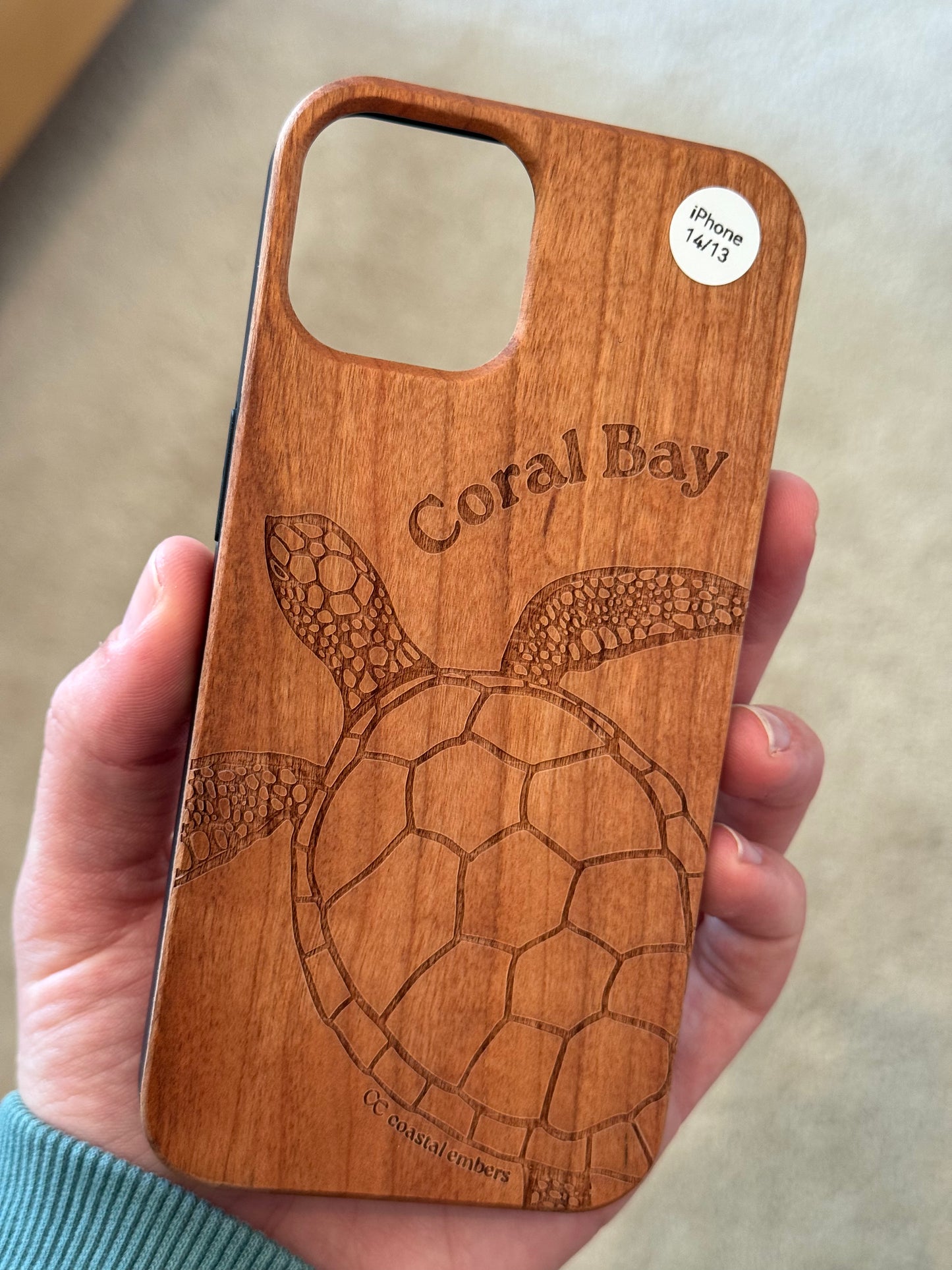 Coastal Wood Turtle Phone Case