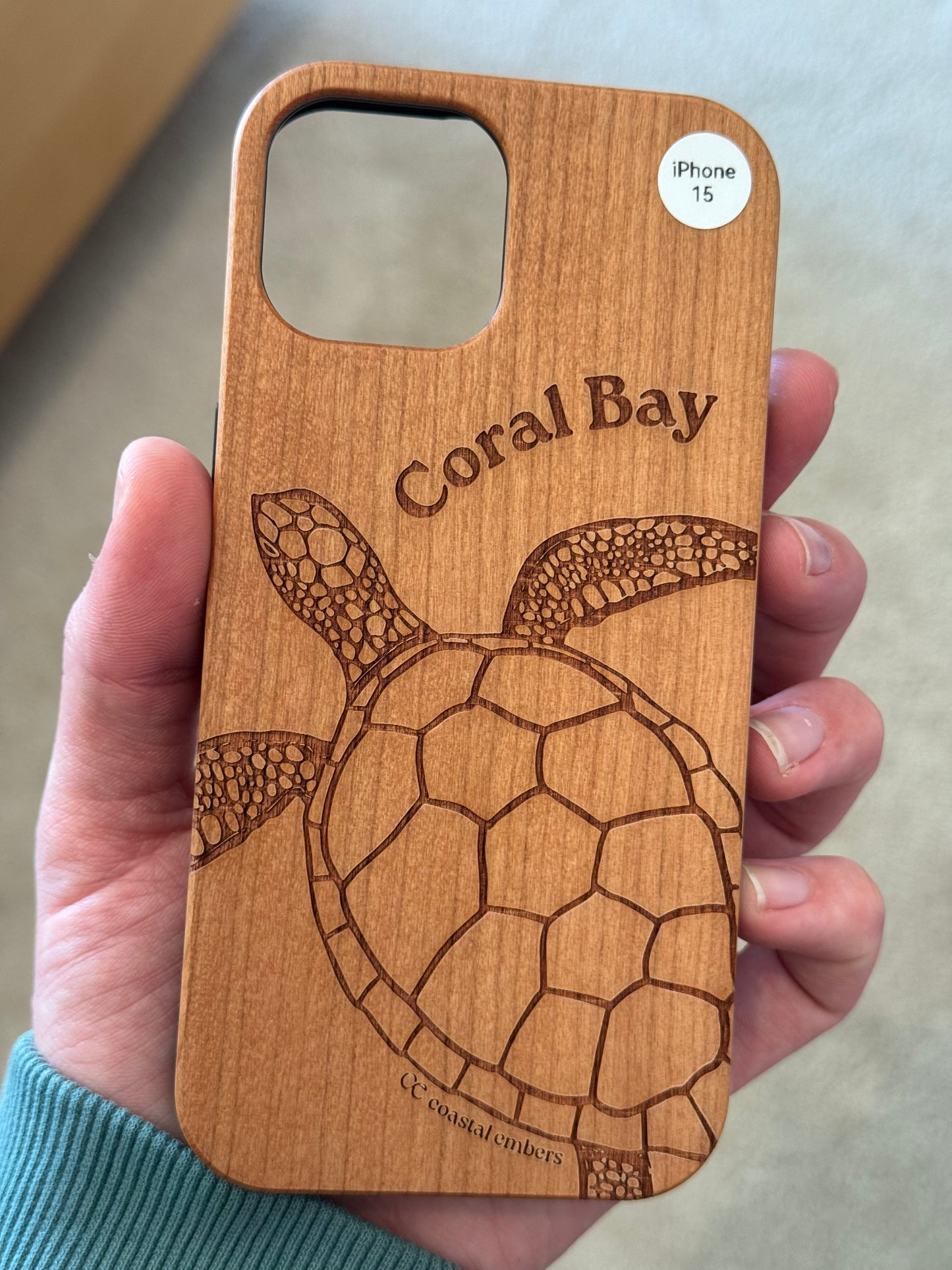 Coastal Wood Turtle Phone Case