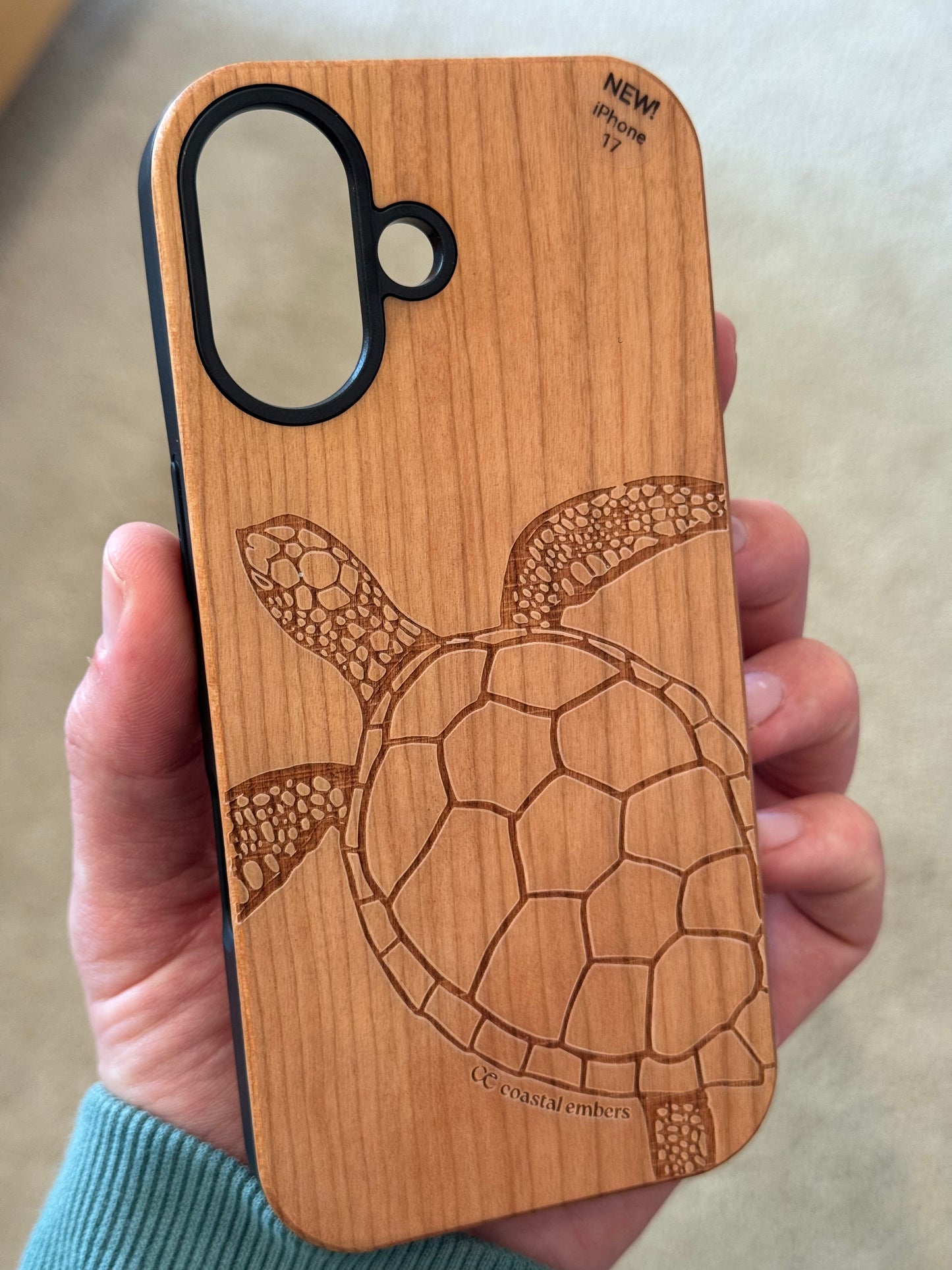 Coastal Wood Turtle Phone Case
