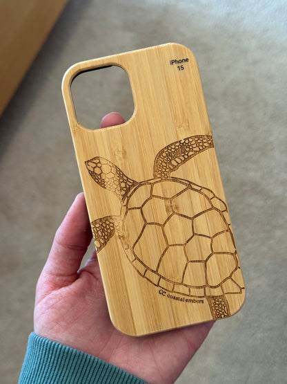 Coastal Wood Turtle Phone Case