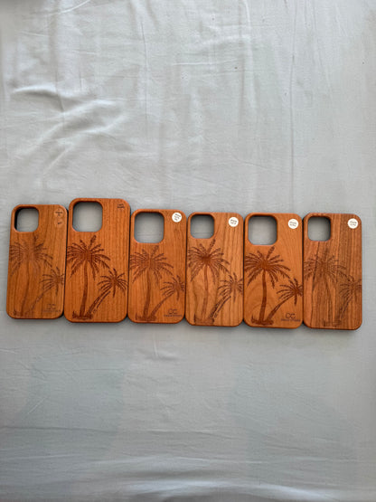 Coastal Palm Tree Wood Phone Case