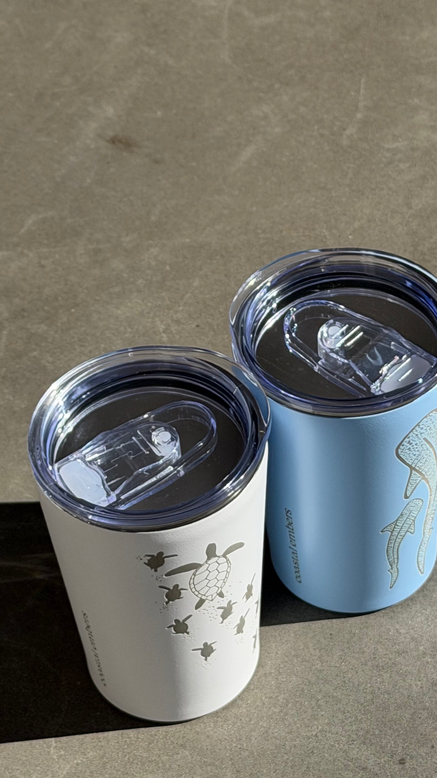 Turtle & Hatchling White Insulated Travel Cup