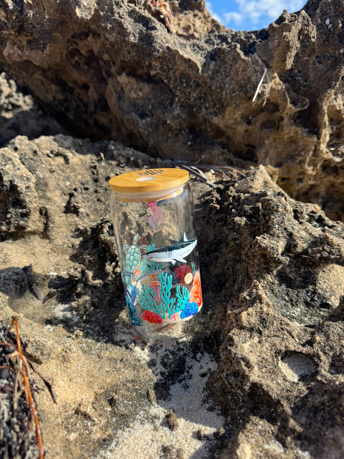 Coral Reef Glass Tumbler
