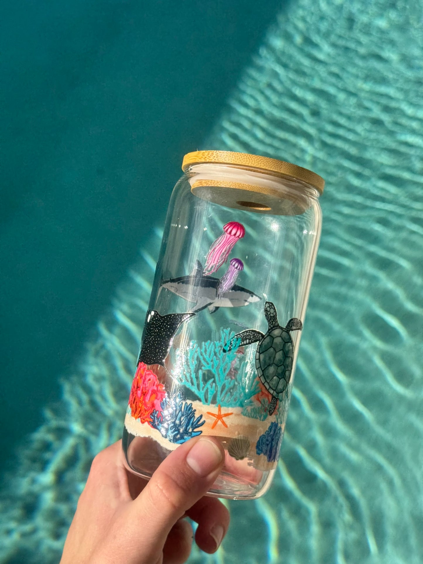 Coral Reef Glass Tumbler
