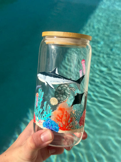 Coral Reef Glass Tumbler