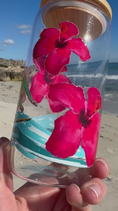 Surfer Girl Glass Tumbler
