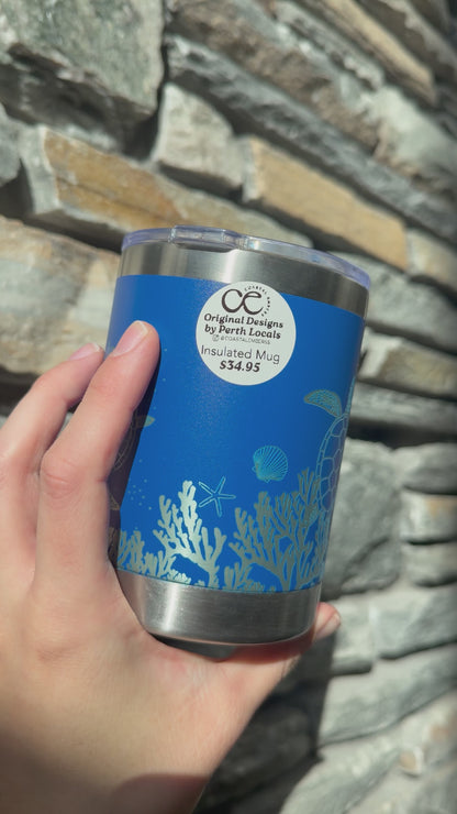 Blue Turtle Coral Reef ‘Ningaloo’ 295ml Insulated Mug