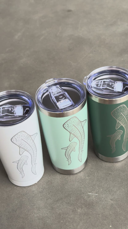 Light Aqua Whale Shark Insulated Travel Mug