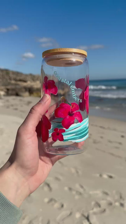 Surfer Girl Glass Tumbler