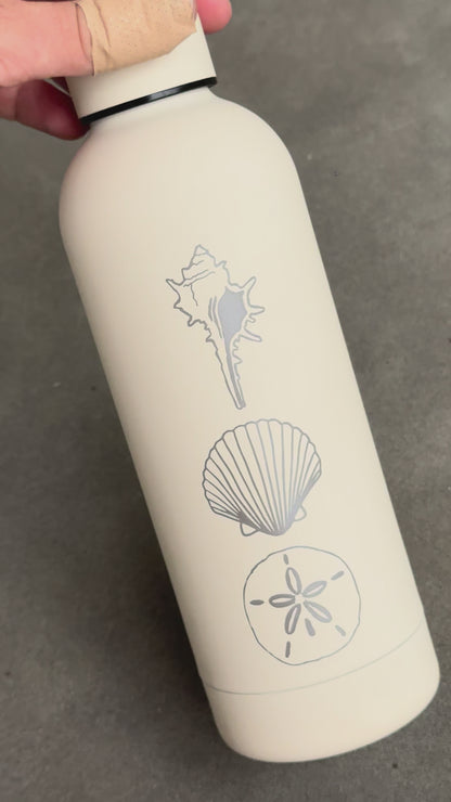 Cream Shell Treasures Water Bottle