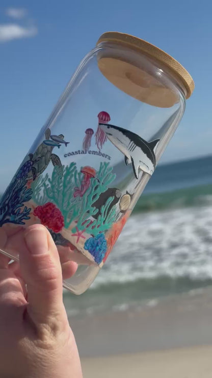 Coral Reef Glass Tumbler