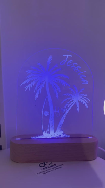 Palm Vacay LED Lamp