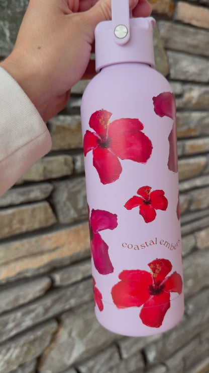 Hibiscus Dream Lilac Water Bottle