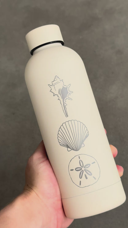 Cream Shell Treasures Water Bottle